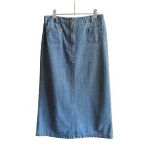 Y2K maxi pencil light denim jeans skirt